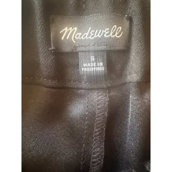 Madewell Black Scallop-Hem Pull-On Shorts Elastic Waist Size Small - Picture 2 of 5